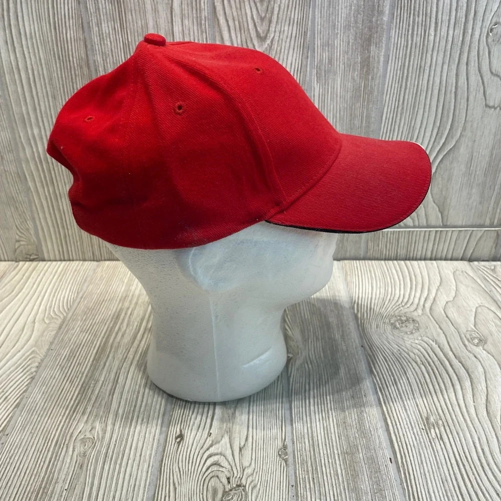 Inari Finland Red Cotton Baseball Cap Adjustable Hat Sandwich Brim